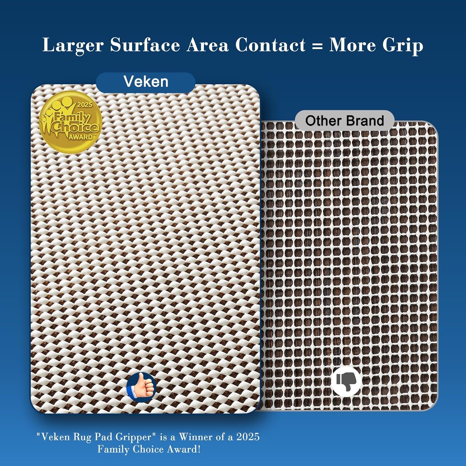 image:imageVeken 6 Ft Round Rug Pad Gripper for Hardwood Floors Non Slip Circle Rug Pads for Area Rugs Thick Rug Grippers for Tile Floors Under Carpet Anti Skid Mat Keep Your Rugs Safe and in Place2 Round