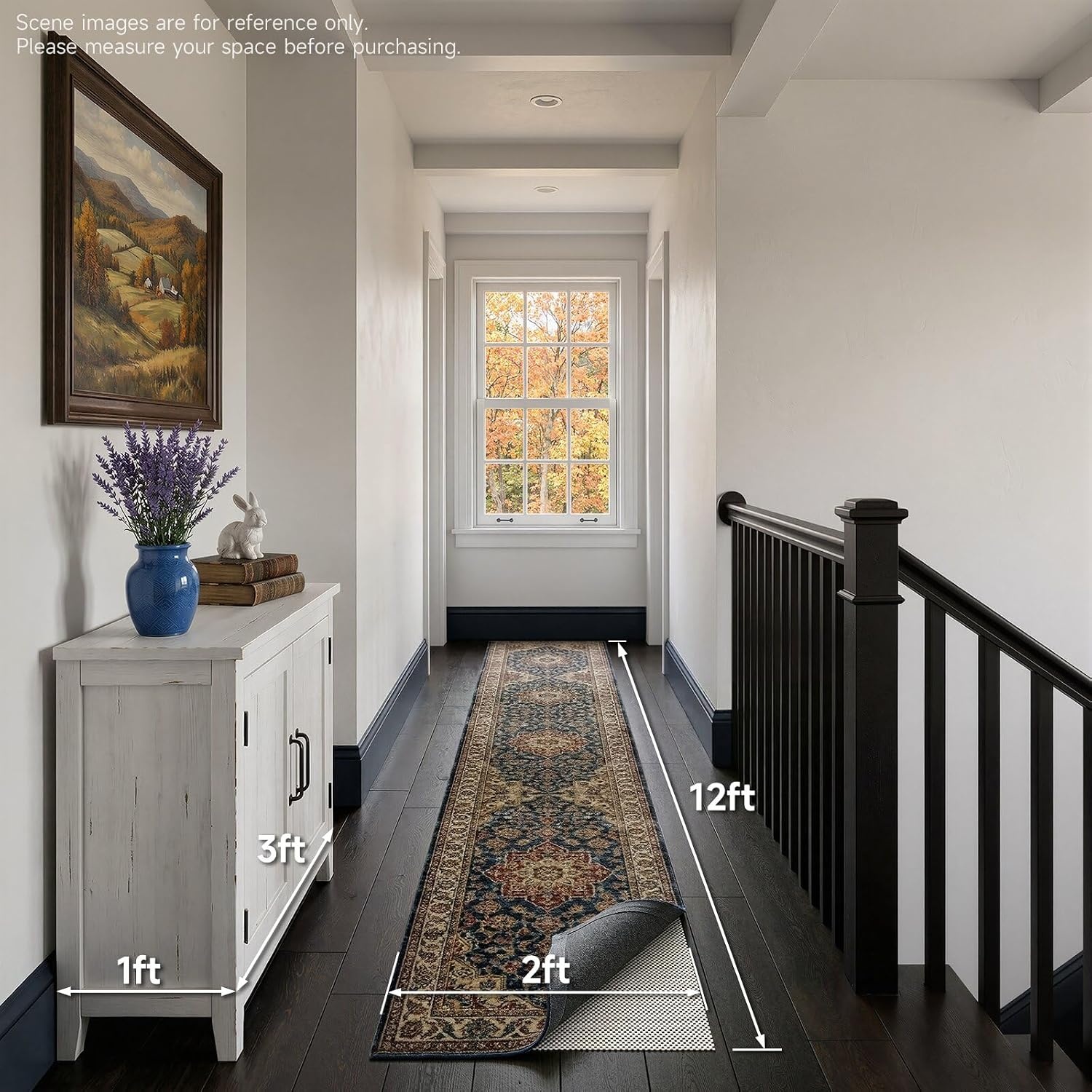 image:imageVeken 6 Ft Round Rug Pad Gripper for Hardwood Floors Non Slip Circle Rug Pads for Area Rugs Thick Rug Grippers for Tile Floors Under Carpet Anti Skid Mat Keep Your Rugs Safe and in Place2 x 12 Rectangular