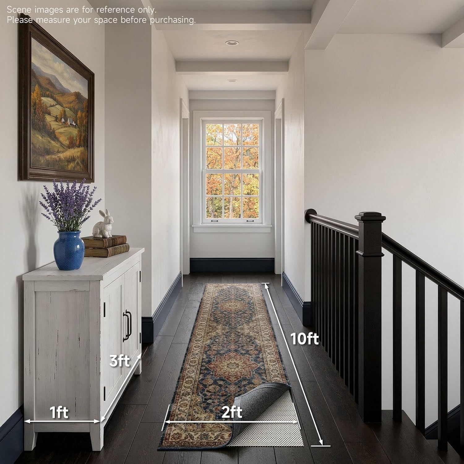 image:imageVeken 6 Ft Round Rug Pad Gripper for Hardwood Floors Non Slip Circle Rug Pads for Area Rugs Thick Rug Grippers for Tile Floors Under Carpet Anti Skid Mat Keep Your Rugs Safe and in Place2 x 10 Rectangular