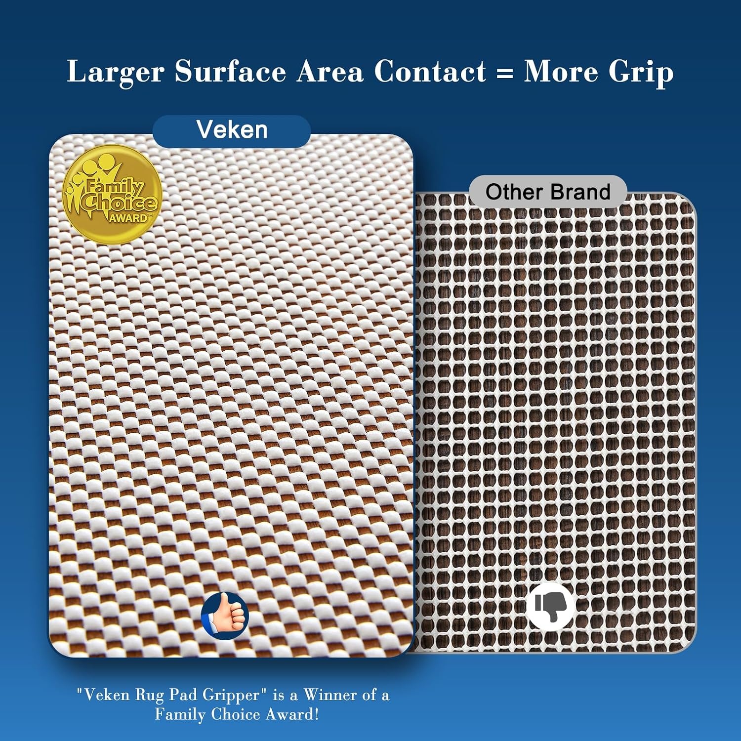 image:imageVeken 6 Ft Round Rug Pad Gripper for Hardwood Floors Non Slip Circle Rug Pads for Area Rugs Thick Rug Grippers for Tile Floors Under Carpet Anti Skid Mat Keep Your Rugs Safe and in Place6 Round
