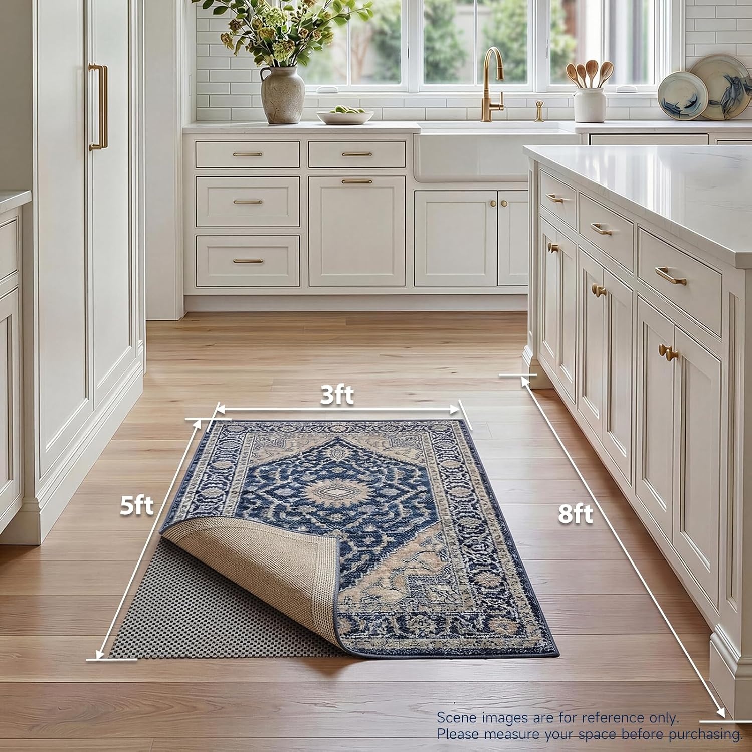 image:imageVeken 9x12 Ft Rug Pad Gripper for Hardwood Floors Non Slip Dark Grey Rug Pads for Area Rug Thick Rug Grippers for Tile Floor Under Carpet Anti Skid Mat with Over 99 Pieces AntiSlip Square PatternDark Grey