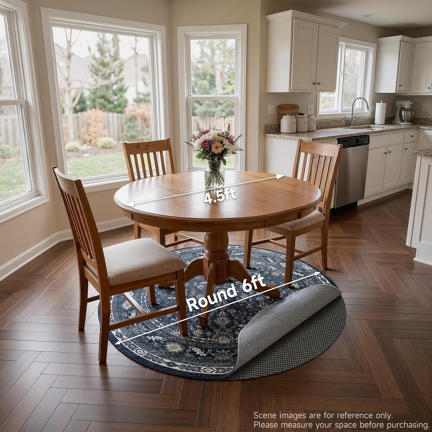 image:imageVeken 9x12 Ft Rug Pad Gripper for Hardwood Floors Non Slip Dark Grey Rug Pads for Area Rug Thick Rug Grippers for Tile Floor Under Carpet Anti Skid Mat with Over 99 Pieces AntiSlip Square PatternDark Grey