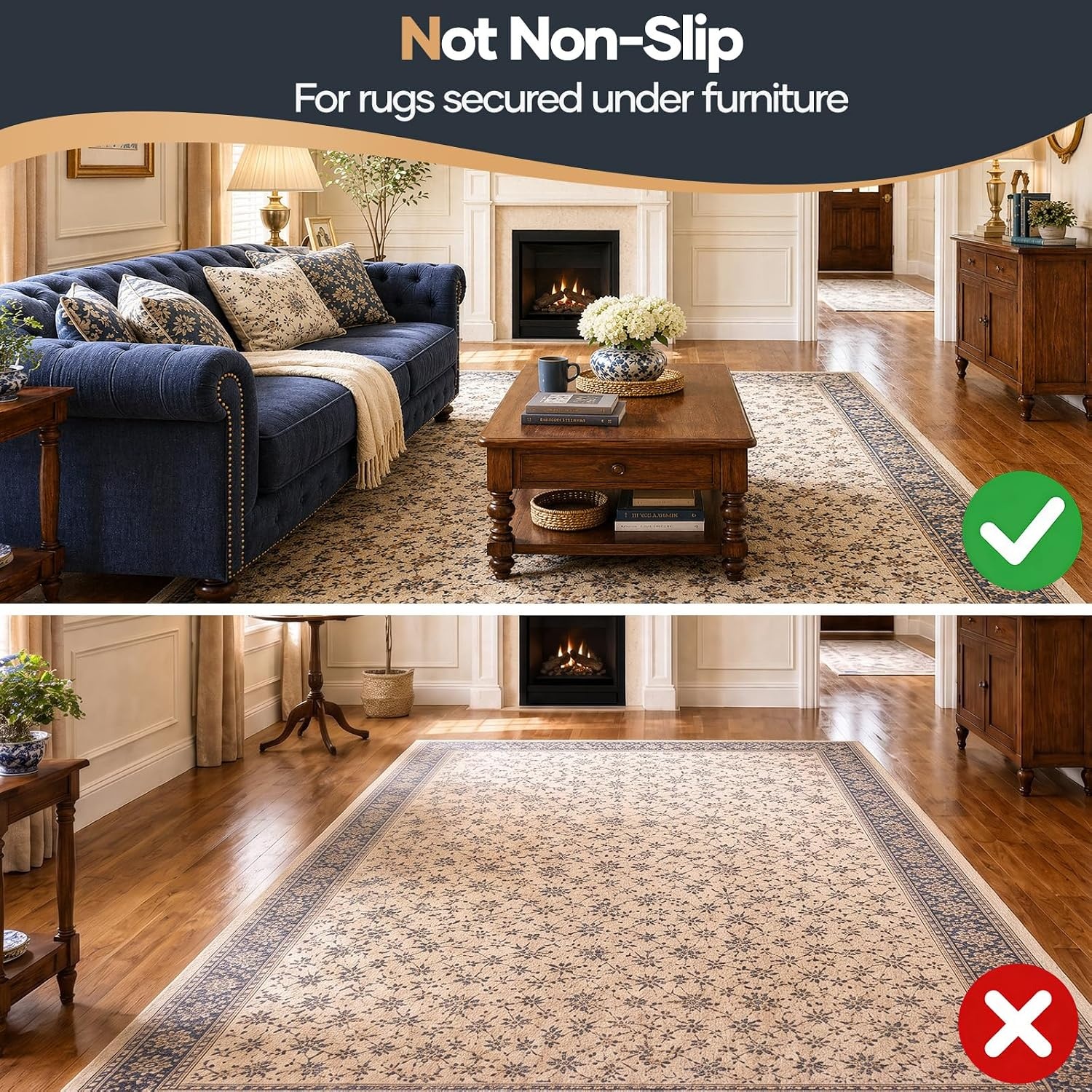 image:imageVeken Felt Cushioned Rug Pad 9 x 12 Ft 12 Inch Thick Dense NeedlePunched Carpet Underlay for Area Rugs Protector Mat for All Hard Floors Including Hardwoods with Over 99 Piece Pile fibersGrey