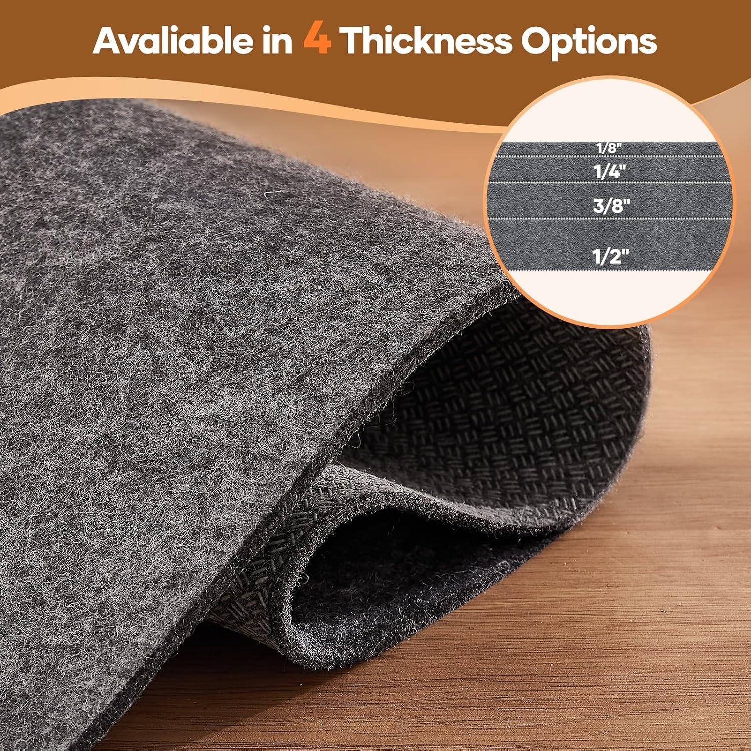 image:imageVeken Non Slip Cushioned Rug Pad Gripper Felt and Silicone Backing 2 x 10 Ft 14 inch Thick Runner Carpet Liner Protector Mat for Area Rugs and Hardwood Floors with 99 Pcs AntiSlip Strips Pattern26 x 12 Rectangular