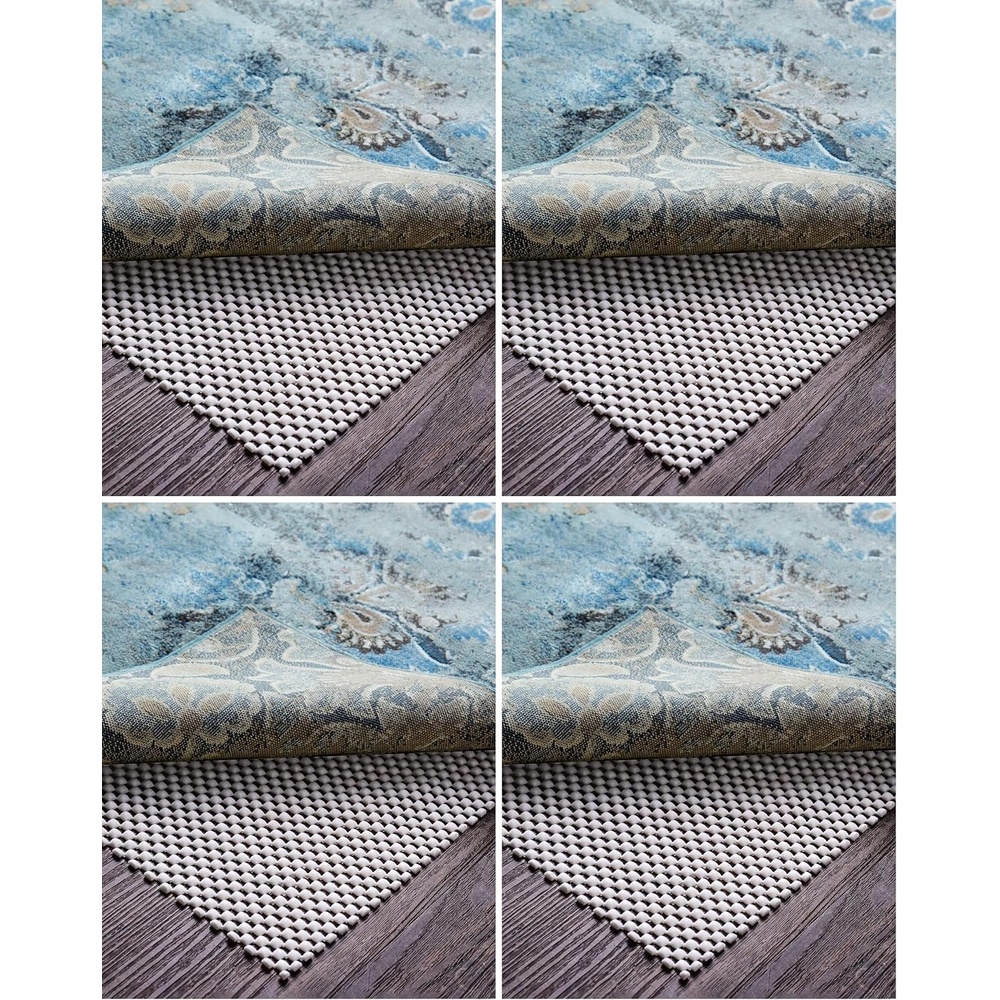 image:imageVeken 6 Ft Round Rug Pad Gripper for Hardwood Floors Non Slip Circle Rug Pads for Area Rugs Thick Rug Grippers for Tile Floors Under Carpet Anti Skid Mat Keep Your Rugs Safe and in Place2 x 4 Rectangular Pack of 4