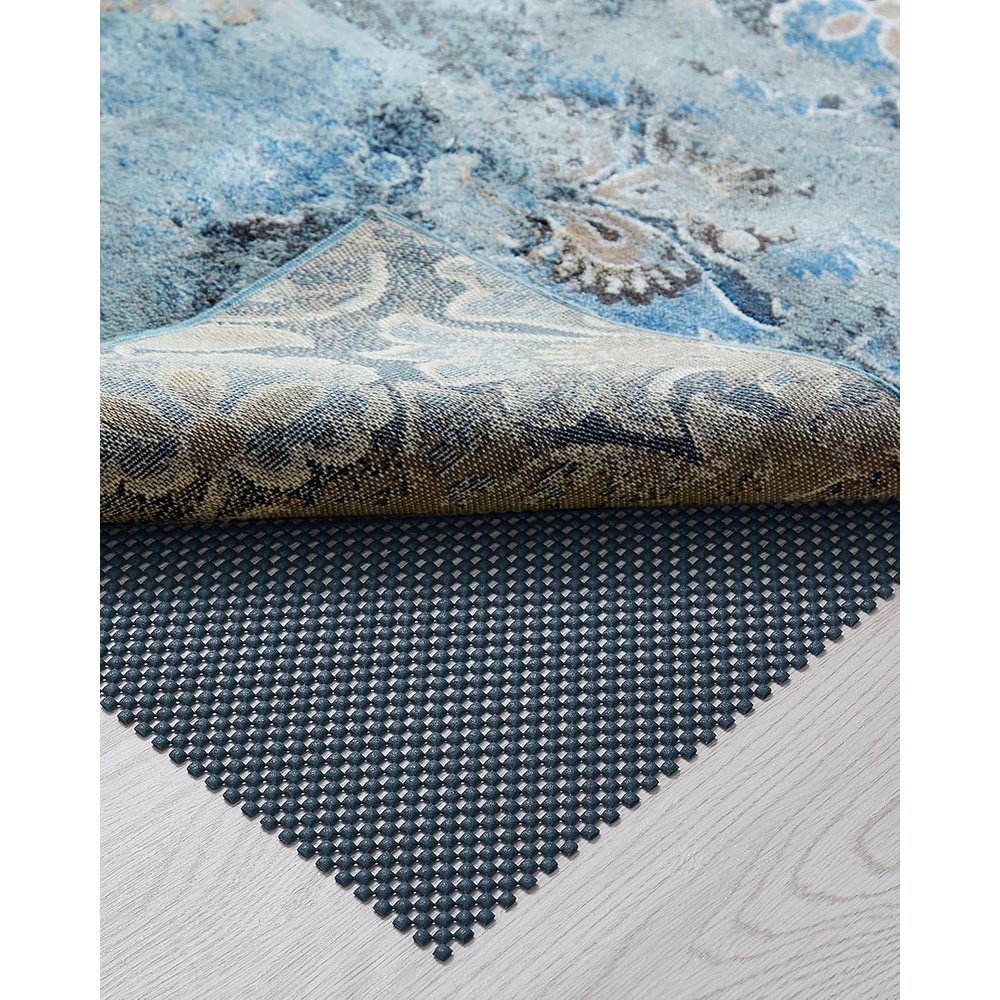 image:imageVeken 9x12 Ft Rug Pad Gripper for Hardwood Floors Non Slip Dark Grey Rug Pads for Area Rug Thick Rug Grippers for Tile Floor Under Carpet Anti Skid Mat with Over 99 Pieces AntiSlip Square PatternDark Blue