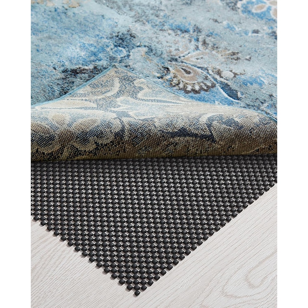 image:imageVeken 9x12 Ft Rug Pad Gripper for Hardwood Floors Non Slip Dark Grey Rug Pads for Area Rug Thick Rug Grippers for Tile Floor Under Carpet Anti Skid Mat with Over 99 Pieces AntiSlip Square PatternBlack