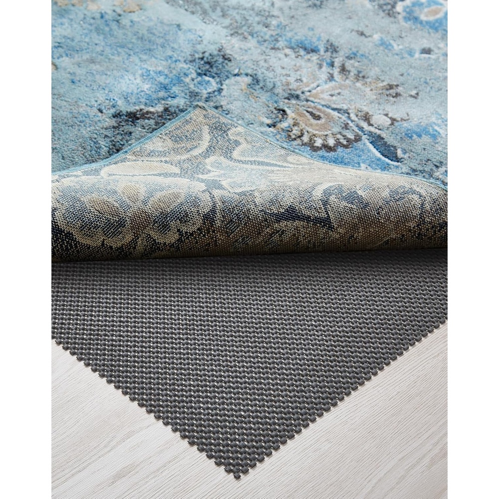 image:imageVeken 9x12 Ft Rug Pad Gripper for Hardwood Floors Non Slip Dark Grey Rug Pads for Area Rug Thick Rug Grippers for Tile Floor Under Carpet Anti Skid Mat with Over 99 Pieces AntiSlip Square PatternDark Grey