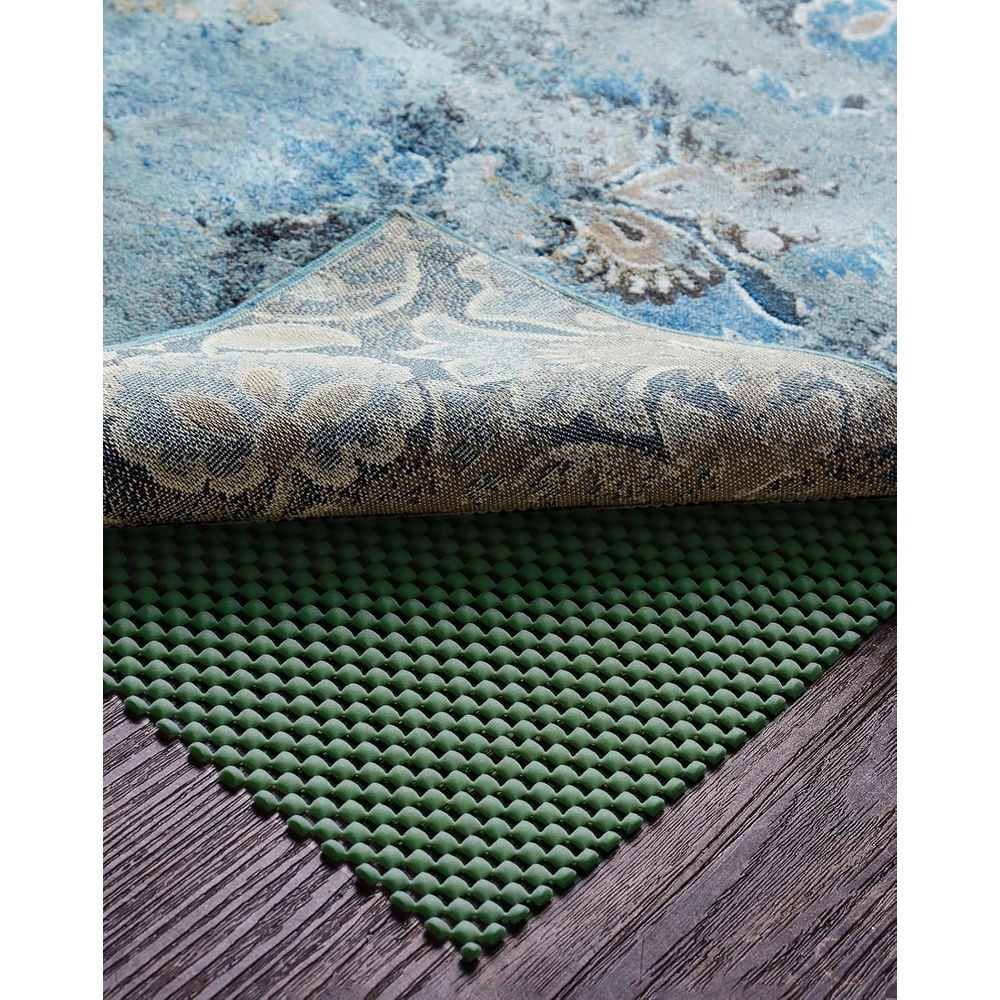 image:imageVeken 9x12 Ft Rug Pad Gripper for Hardwood Floors Non Slip Dark Grey Rug Pads for Area Rug Thick Rug Grippers for Tile Floor Under Carpet Anti Skid Mat with Over 99 Pieces AntiSlip Square PatternDark Green