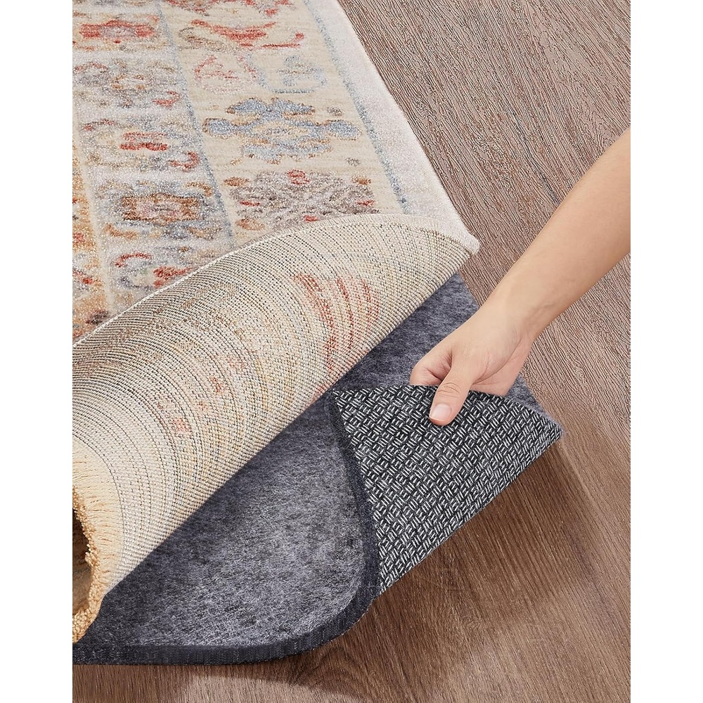 image:imageVeken Non Slip Cushioned Rug Pad Gripper Felt and Silicone Backing 2 x 8 Ft 18 inch Thick Runner Carpet Liner Protector Mat for Area Rugs and Hardwood Floors with 99 Pcs AntiSlip Strips Pattern