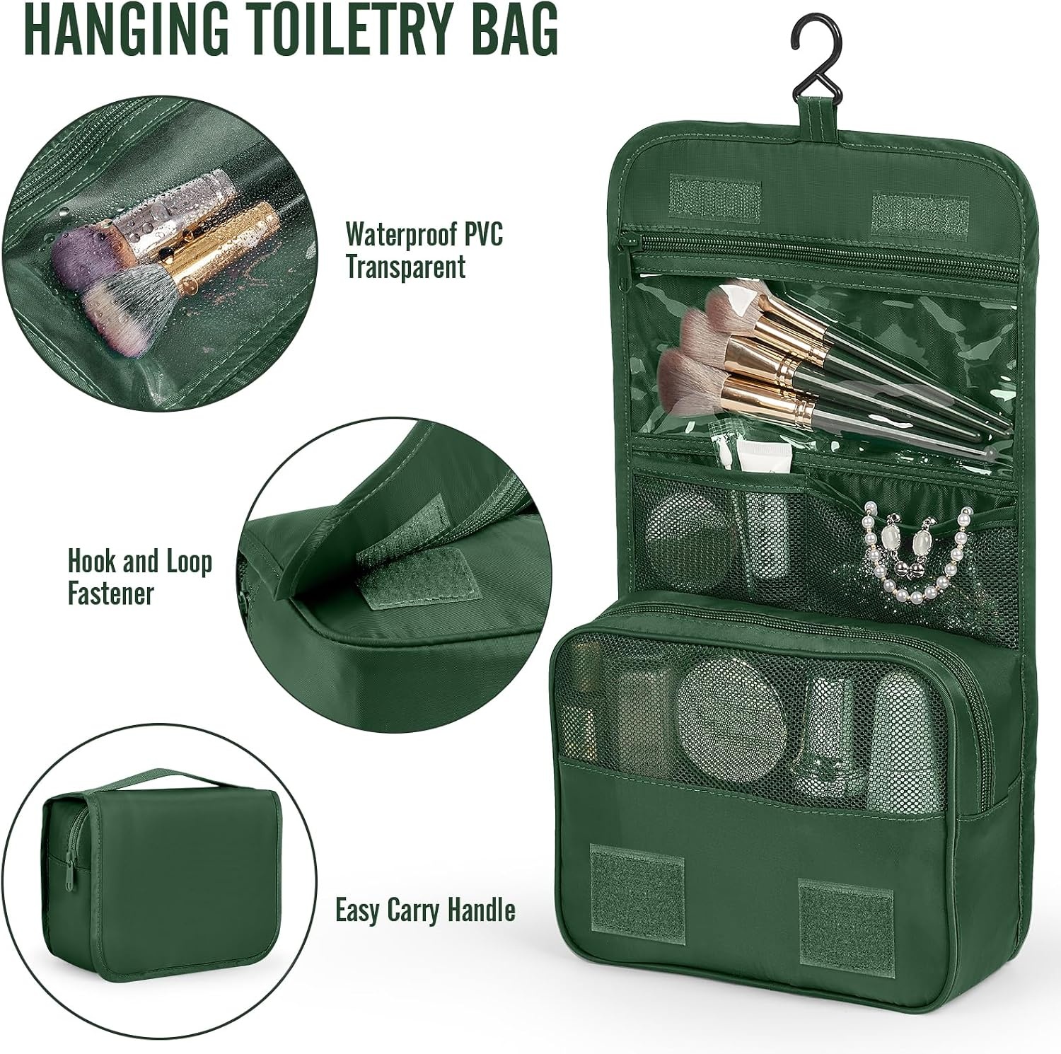 image:imageVeken 10 Set Packing Cubes for Travel Essentials Suitcase Organizer Bags in 4 Sizes CarryOn Luggage Accessories with Laundry Bag Airplane Must Have with 99Count Mesh Holes11 Jungle Green