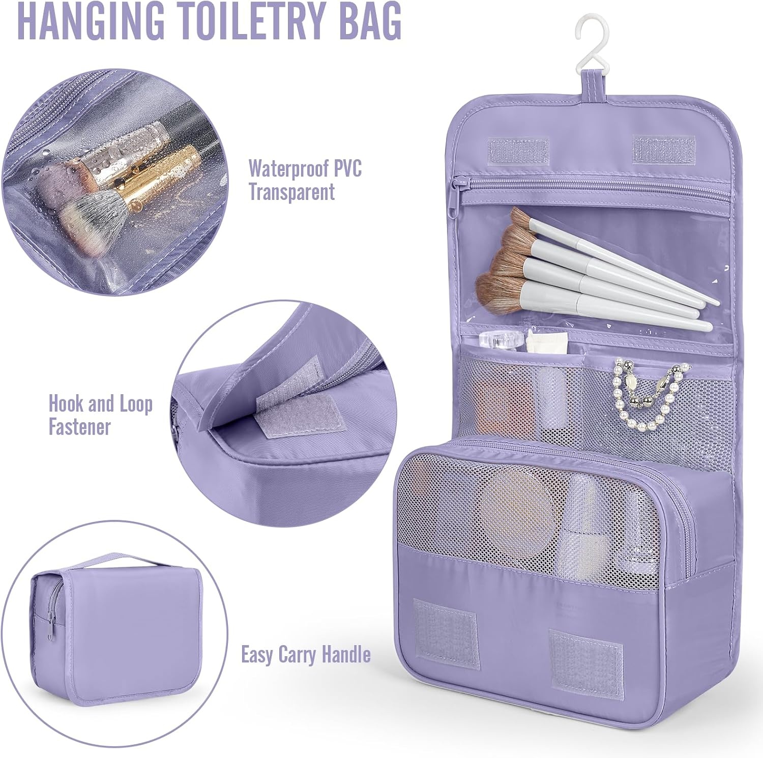 image:imageVeken 10 Set Packing Cubes for Travel Essentials Suitcase Organizer Bags in 4 Sizes CarryOn Luggage Accessories with Laundry Bag Airplane Must Have with 99Count Mesh Holes04 Purple Gray