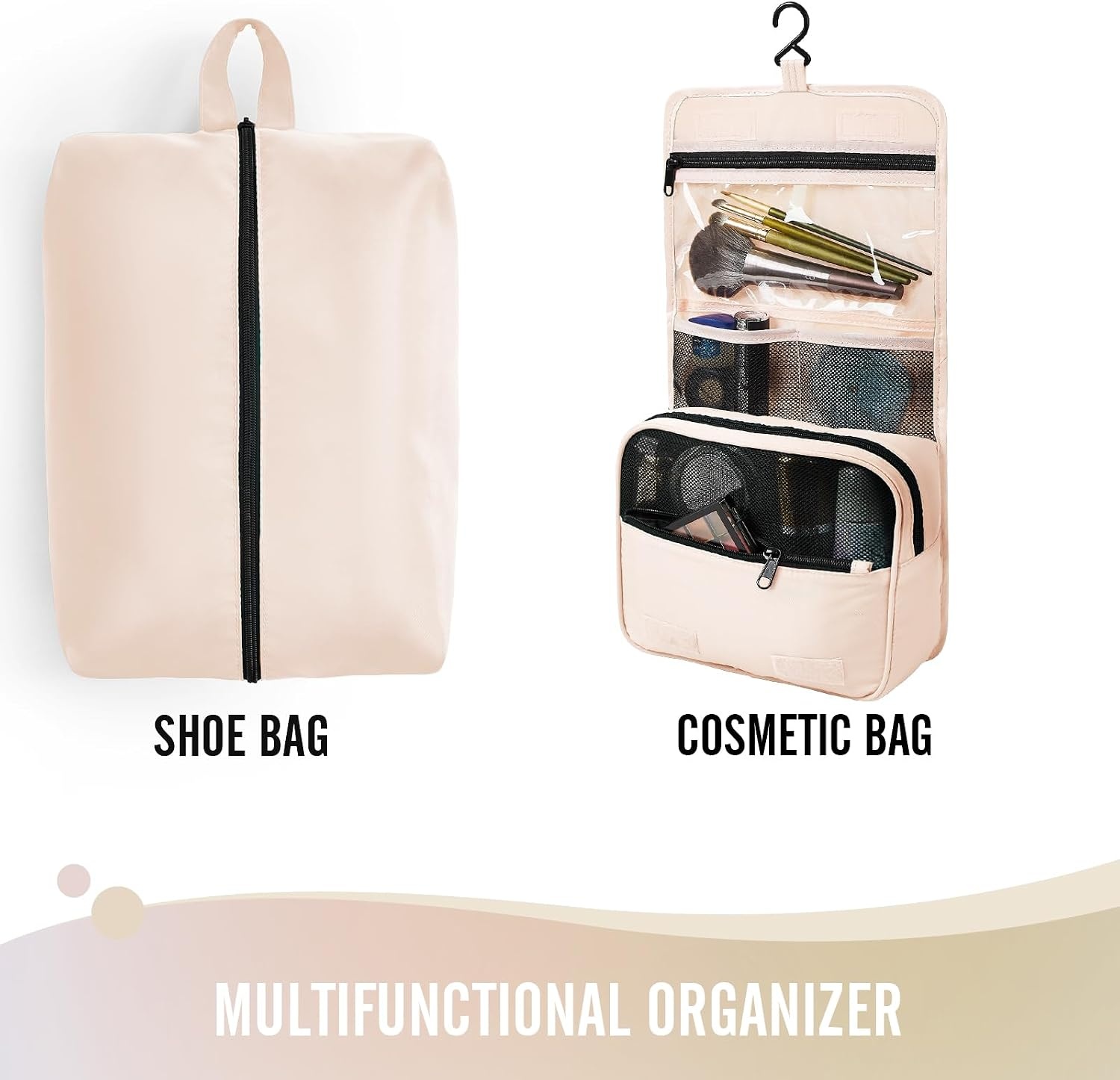 image:imageVeken 10 Set Packing Cubes for Travel Essentials Suitcase Organizer Bags in 4 Sizes CarryOn Luggage Accessories with Laundry Bag Airplane Must Have with 99Count Mesh Holes01 Cream