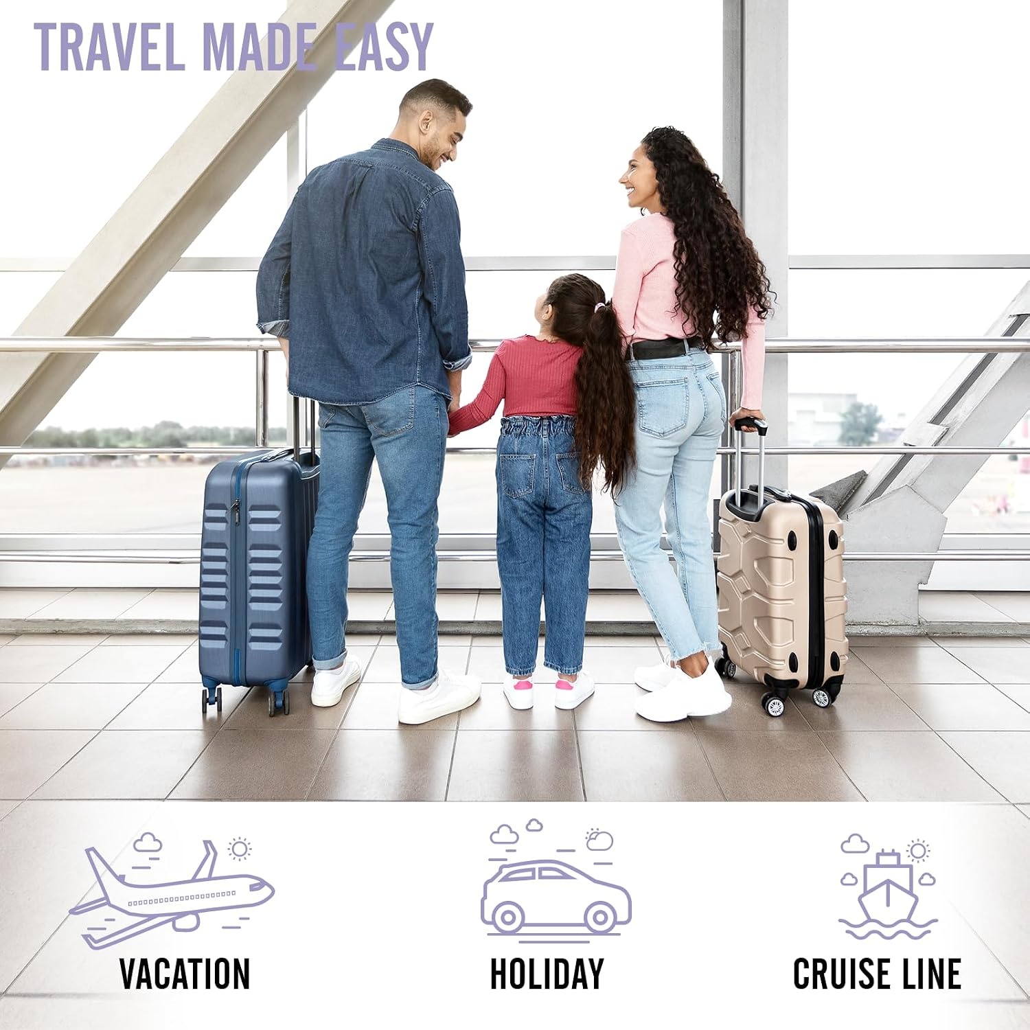image:imageVeken 10 Set Packing Cubes for Travel Essentials Suitcase Organizer Bags in 4 Sizes CarryOn Luggage Accessories with Laundry Bag Airplane Must Have with 99Count Mesh Holes04 Purple Gray