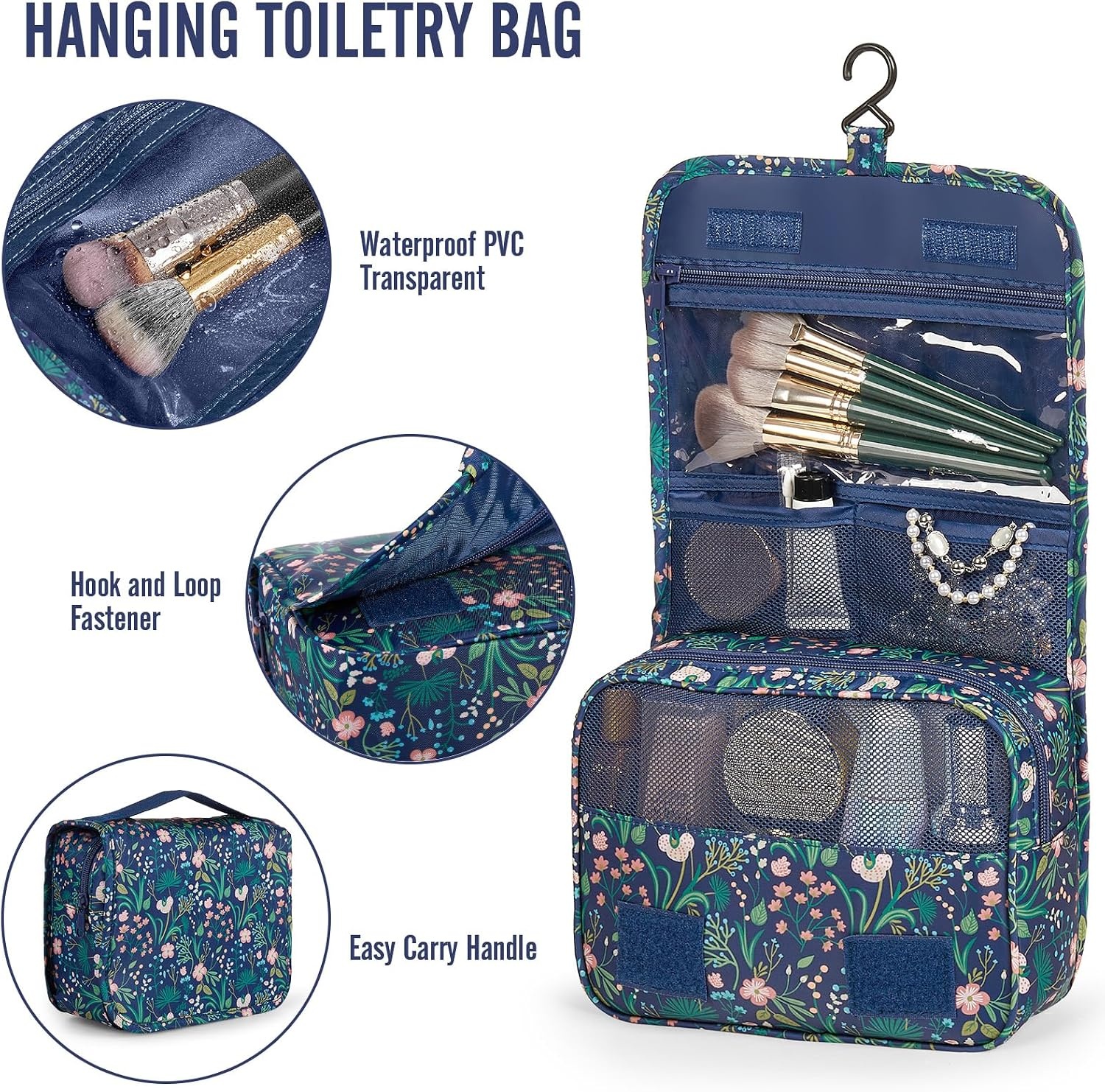 image:imageVeken 4 Set6 Set 8 Set 9 Set 10 Set 11 Set Packing Cubes for Travel Essentials 10 Set 02 Cream08 Navy Flower