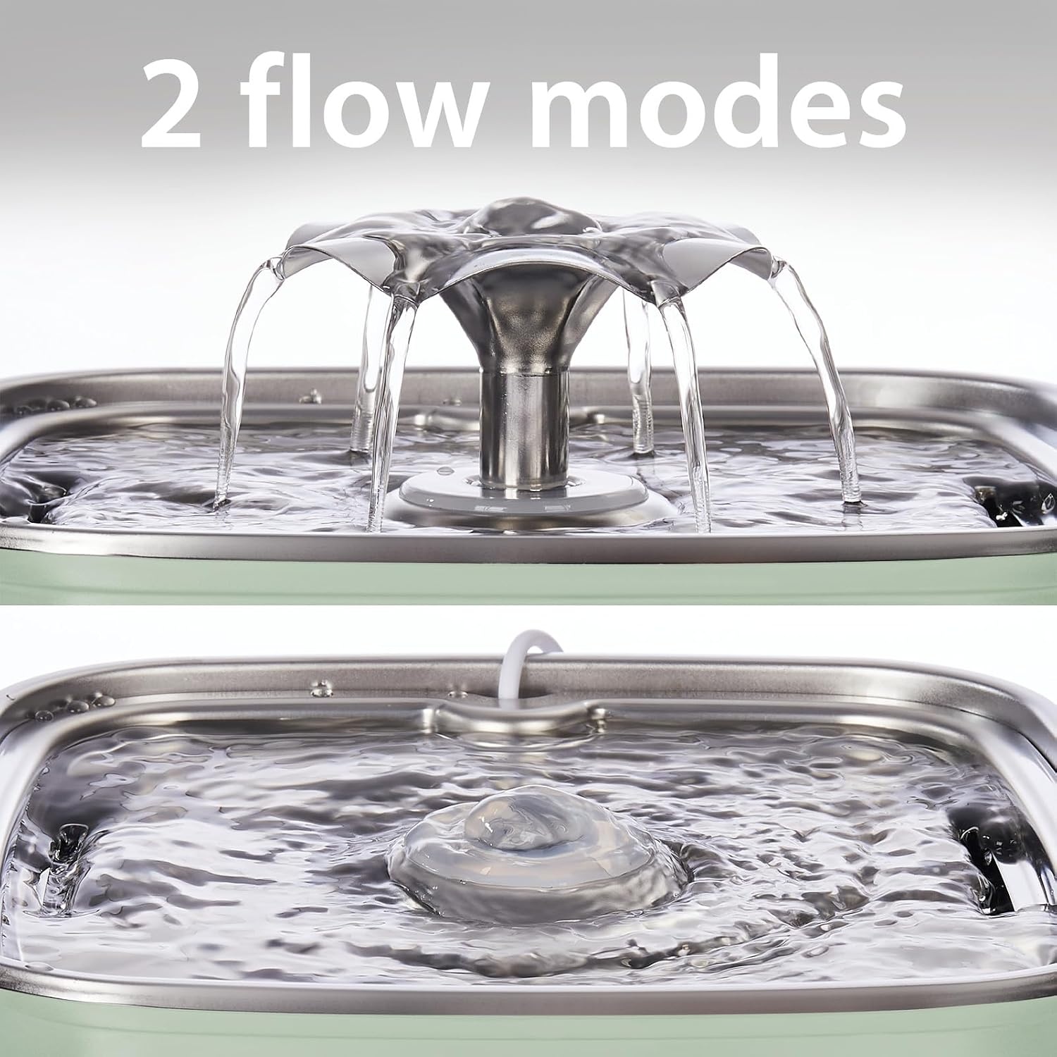 image:imageVeken Innovation Award Winner Stainless Steel Cat Water Fountain 108ozTea Green
