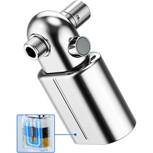 Veken U-Channel Shower Filter to Reduce Chlorine, One-Press Replacement(Chrome)