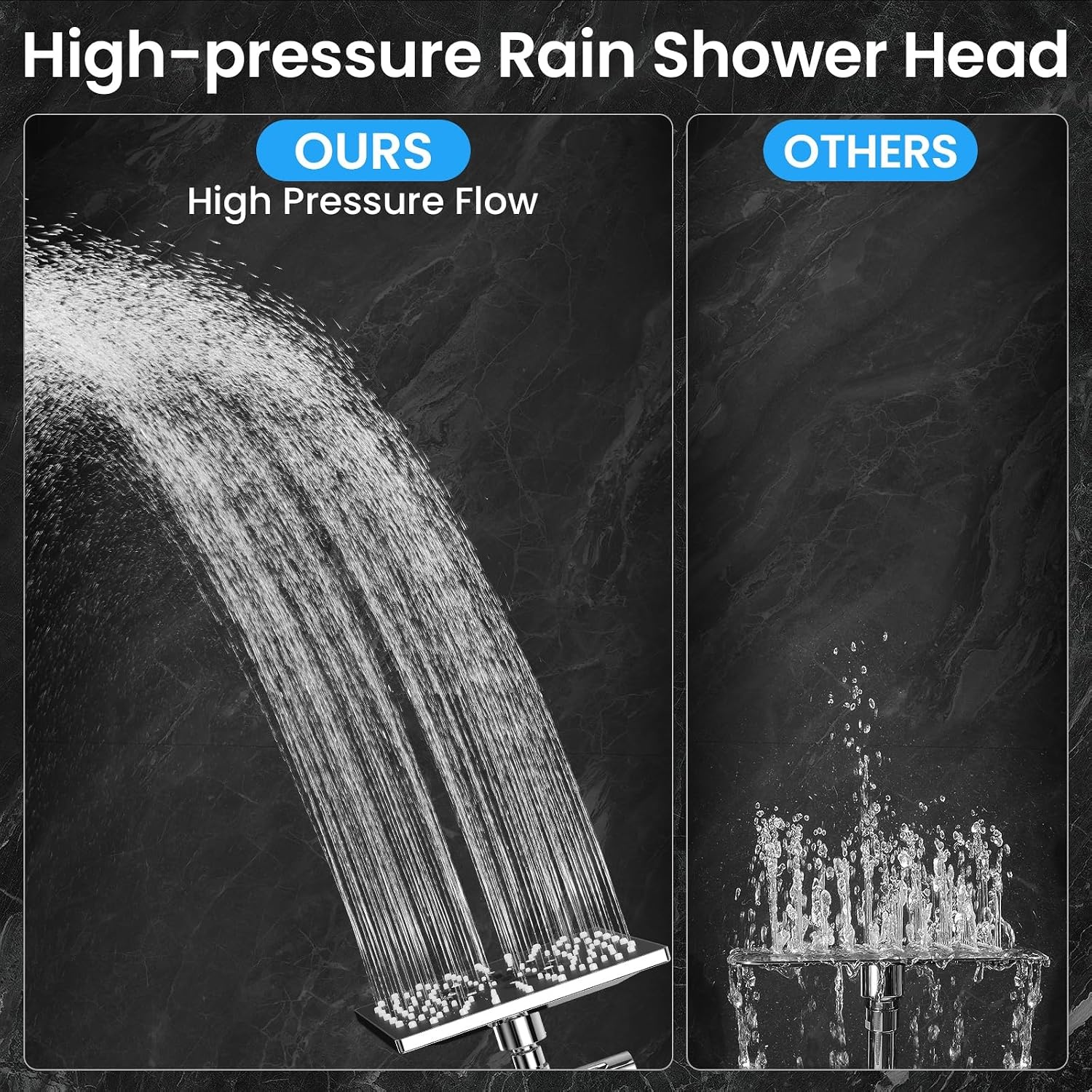 image:imageVeken MultiFunction Shower Head with Handheld High Pressure StarlightChrome