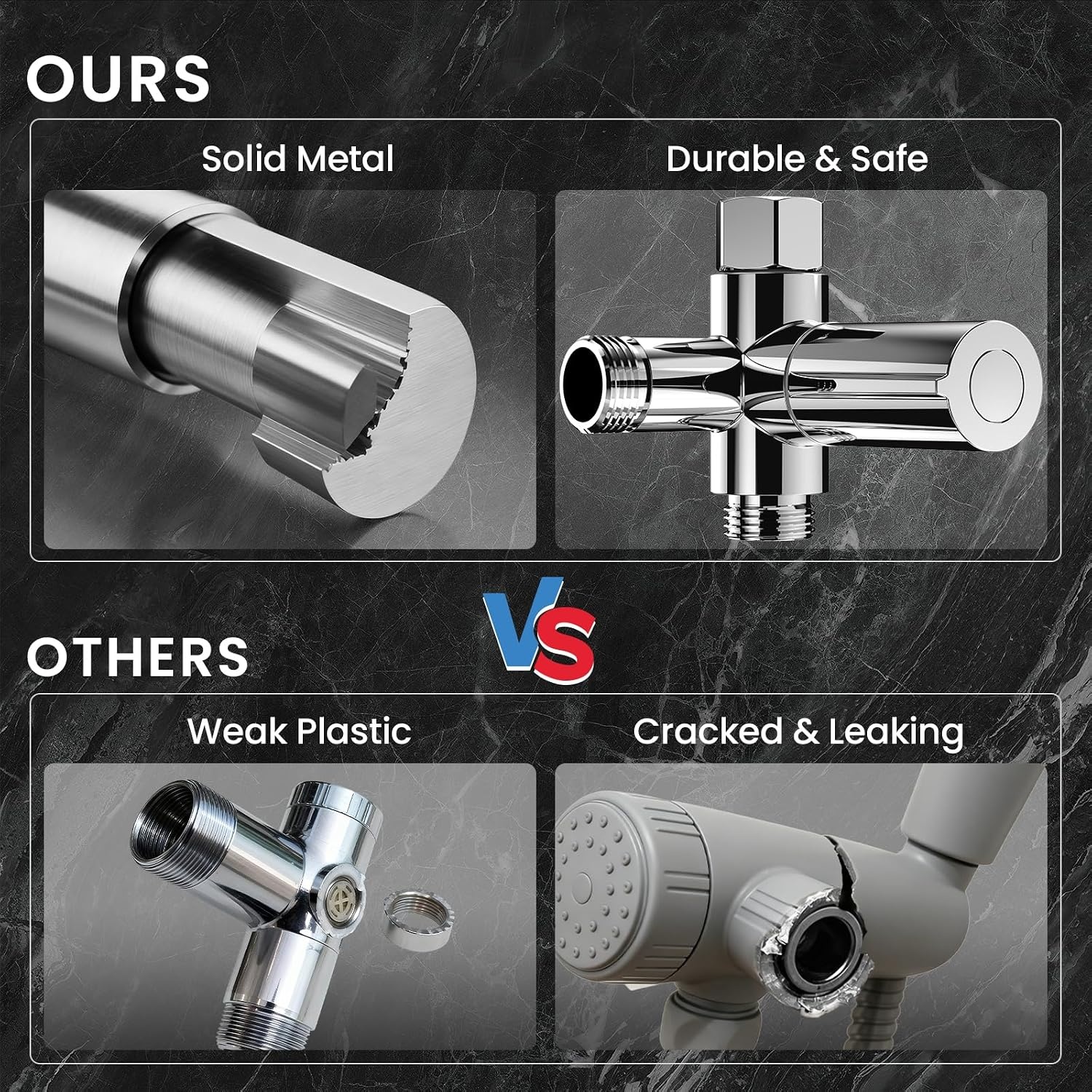 image:imageVeken MultiFunction Shower Head with Handheld High Pressure StarlightChrome
