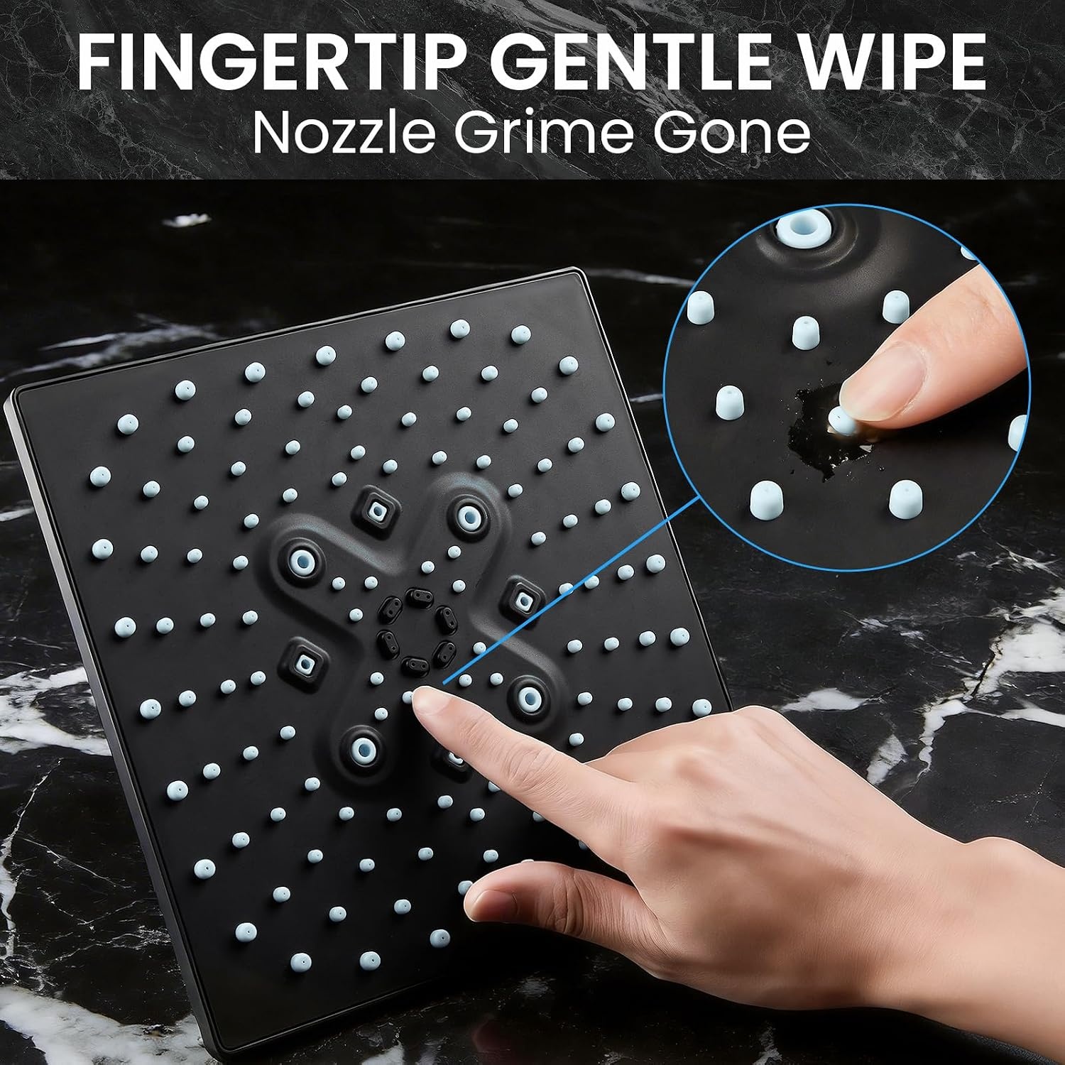 image:imageVeken MultiFunction Shower Head with Handheld High Pressure StarlightMatte Black