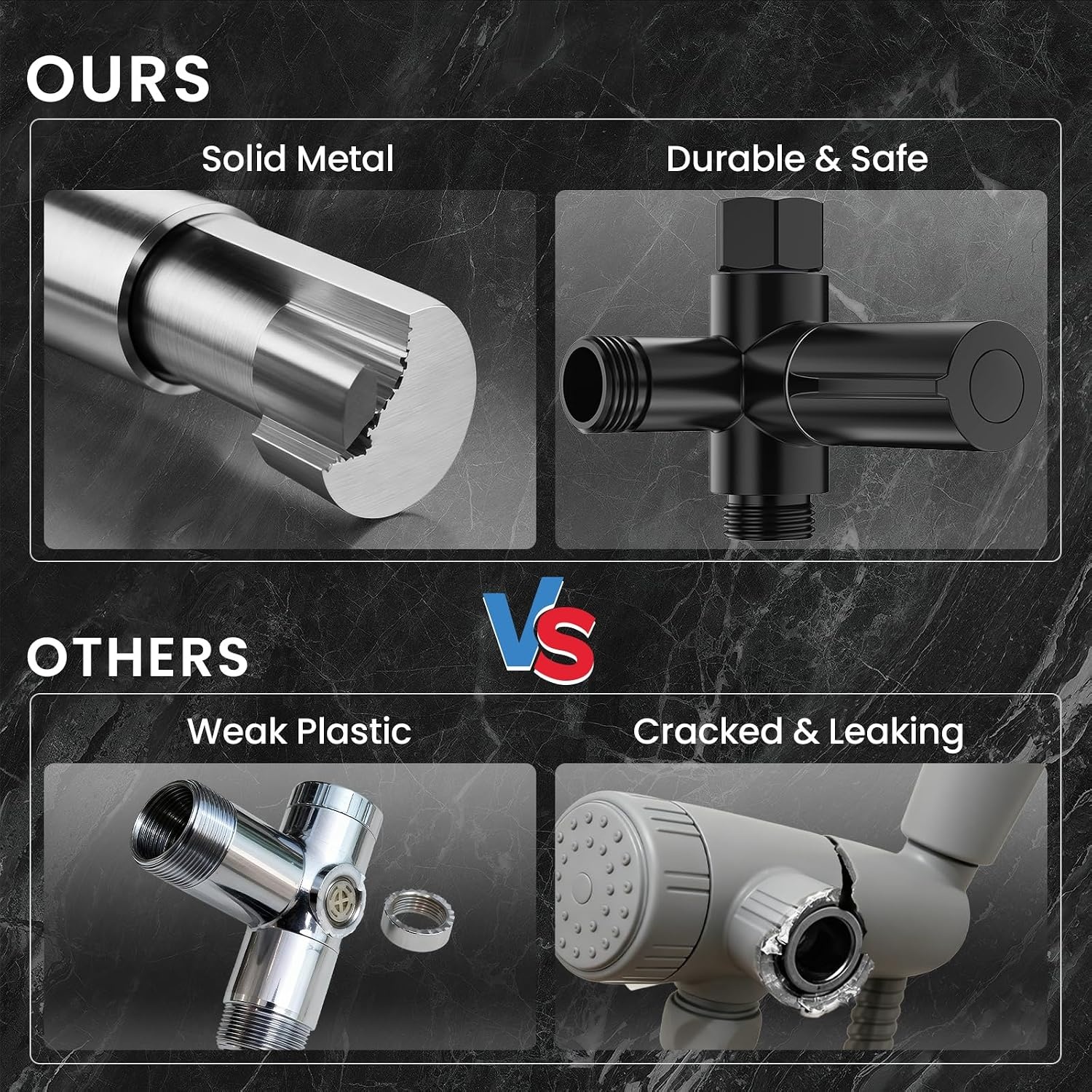 image:imageVeken MultiFunction Shower Head with Handheld High Pressure StarlightMatte Black