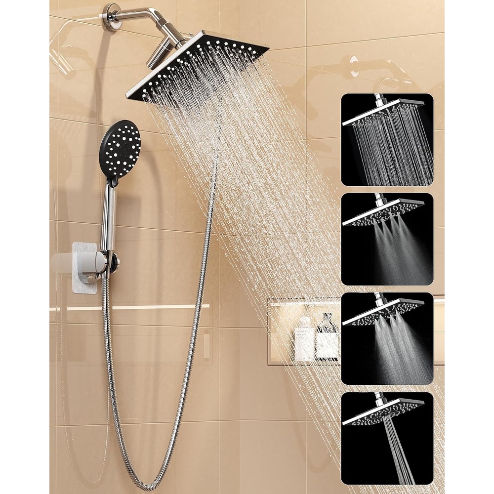 image:imageVeken MultiFunction Shower Head with Handheld High Pressure StarlightChrome