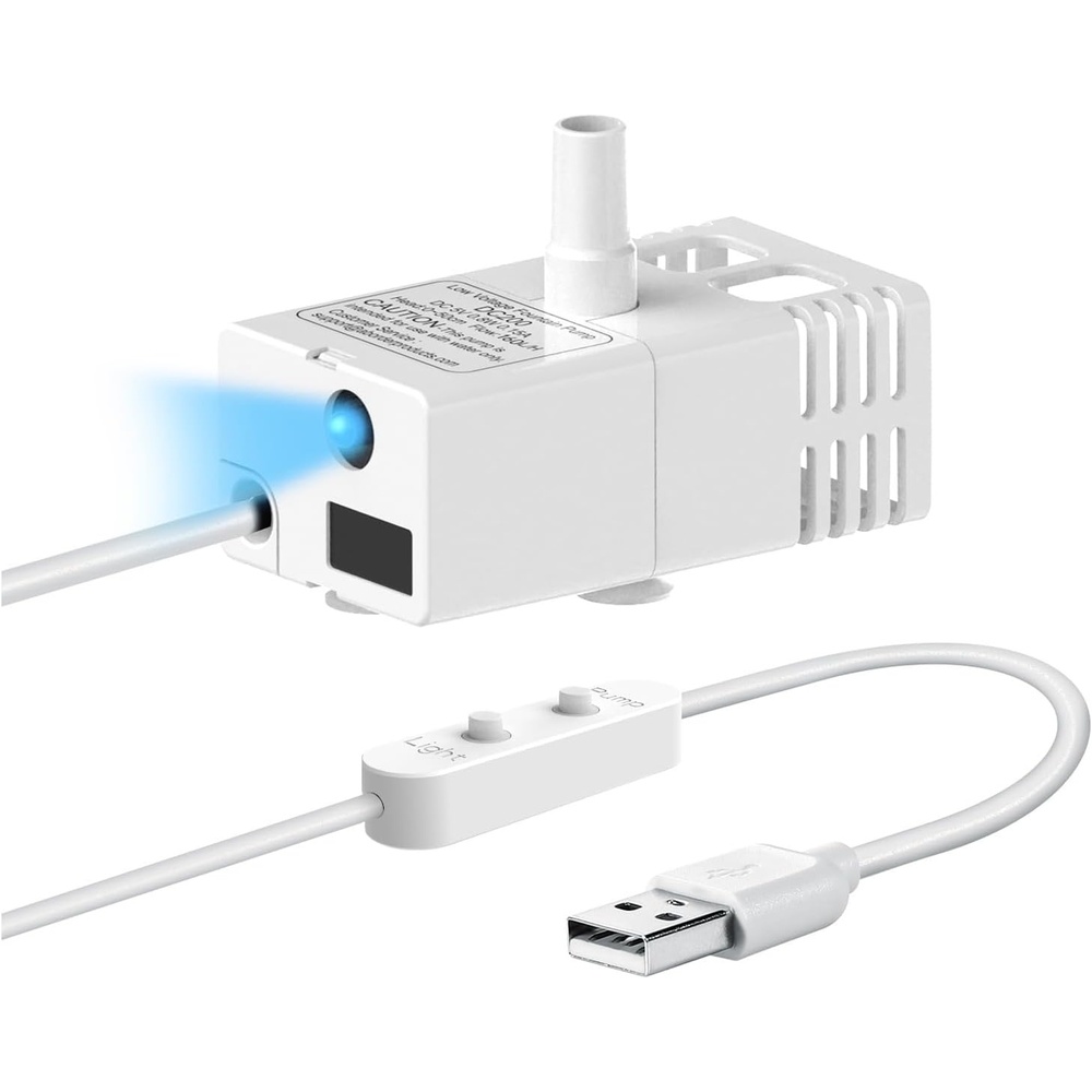 image:imageVeken Replacement Pump for 50oz 95oz and 108oz Pet FountainWhite