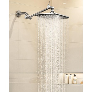 Veken 11.8″ Rainfall Shower Head, 11″ Stainless Steel Exension Arm(Chrome)