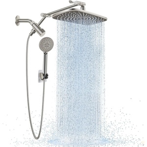 Veken Gold 11.8″ High Pressure Shower Head with Handheld, Leak-Proof Design(Brushed Nickel)