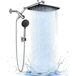 Veken Gold 11.8″ High Pressure Shower Head with Handheld, Leak-Proof Design(Chrome)
