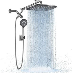 Veken Gold 11.8″ High Pressure Shower Head with Handheld, Leak-Proof Design(Gunmetal Gray)