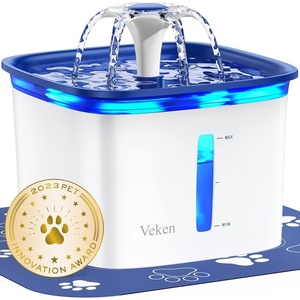 Veken Innovation Award Winner 95oz/2.8L Cat Water Fountain(Blue)