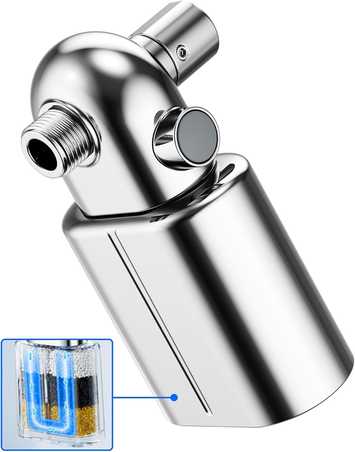 image:imageVeken Shower Filter Replacement Cartridge Easy Swap UChannel FiltrationChrome