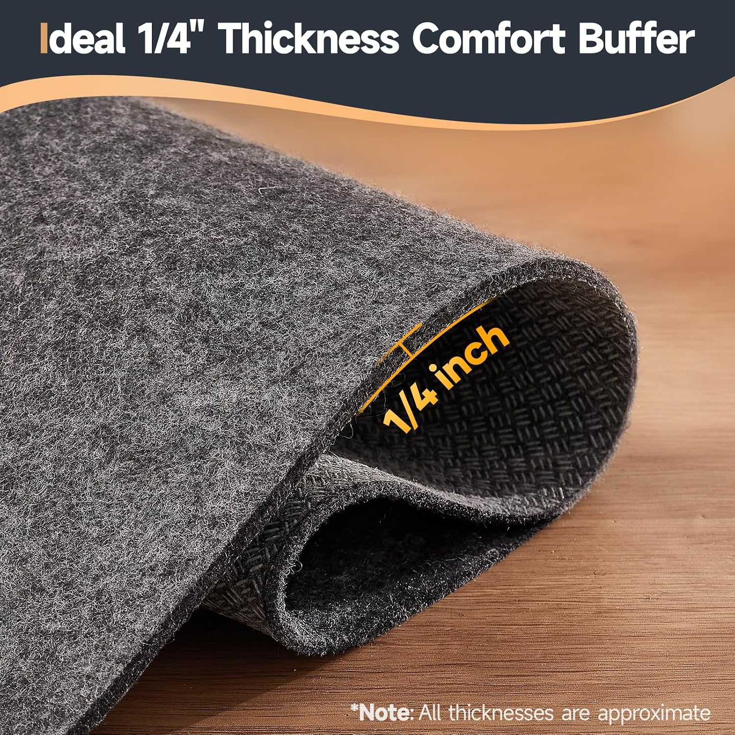 image:imageVeken Non Slip Cushioned Rug Pad Gripper Maze Textured AntiSlip Silicone Backing and Felt 8x10 Ft 14 Thick Carpet Liner Protector Mat for Area Rugs and Hardwood Floor Keep Rug Safe and in Place8 x 10 Rectangular