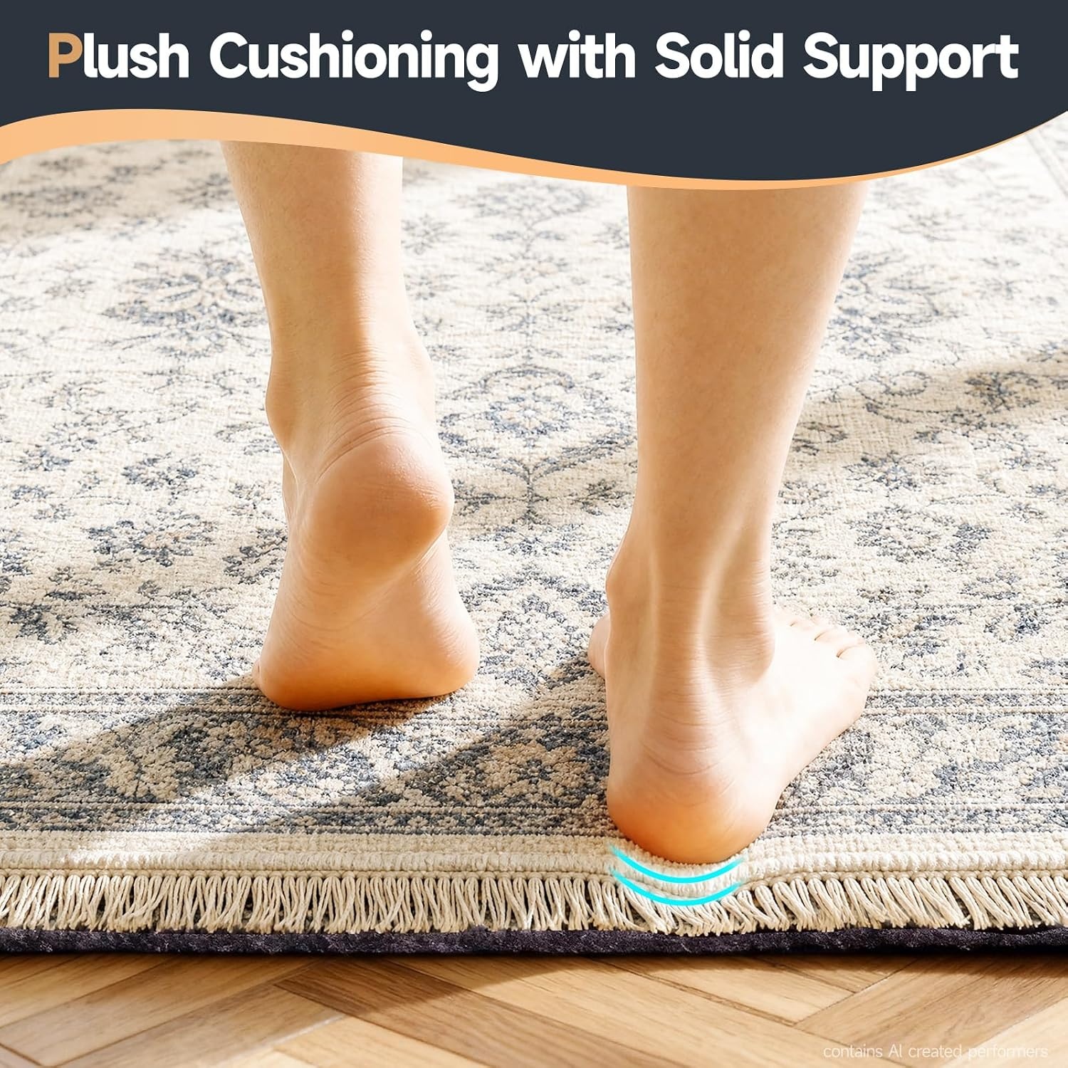 image:imageVeken Non Slip Cushioned Rug Pad Gripper Maze Textured AntiSlip Silicone Backing and Felt 8x10 Ft 14 Thick Carpet Liner Protector Mat for Area Rugs and Hardwood Floor Keep Rug Safe and in Place8 x 10 Rectangular