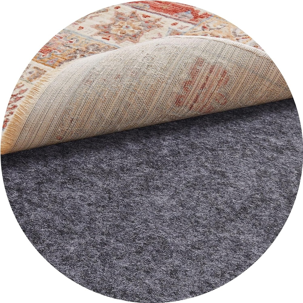 image:imageVeken Non Slip Cushioned Rug Pad Gripper Felt and Silicone Backing 10 x 14 Ft 14 inch Thick Carpet Liner Protector Mat for Area Rugs and Hardwood Floors with Over 99 Pcs AntiSlip Strips Pattern8Round