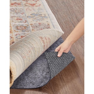 Veken Non Slip Cushioned Rug Pad Gripper, Felt and Silicone Backing, 10 x 14 Ft, 1/4 inch Thick Carpet Liner Protector Mat for Area Rugs and Hardwood Floors, with Over 99 Pcs Anti-Slip Strips Pattern(7′ x 10′ (Rectangular))